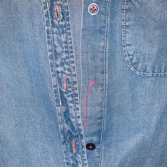 Holding Horses Blue Denim Shirt :: XS - Picture 4 of 4